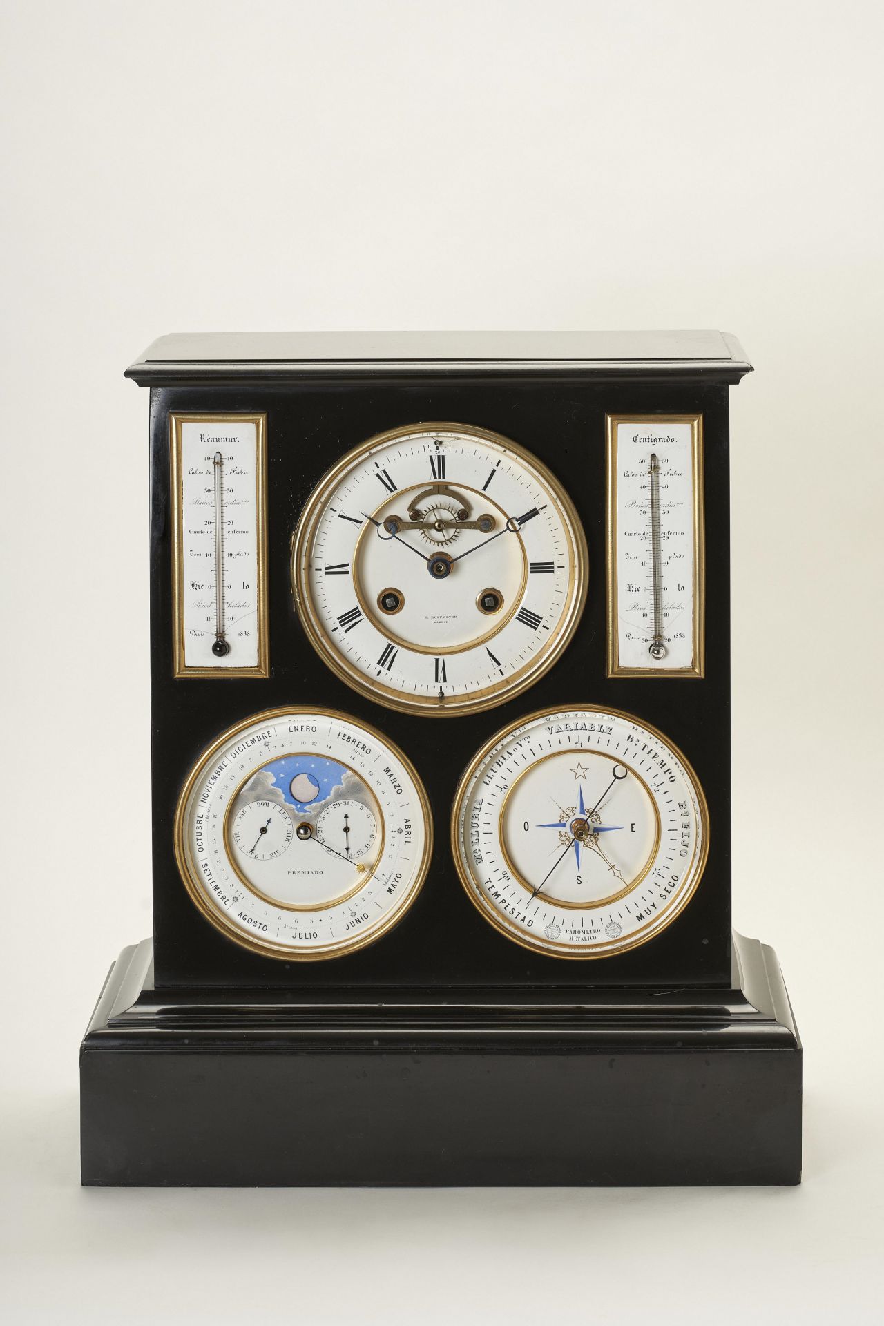 Reloj de sobremesa, de José de Hoffmeyer, 1850