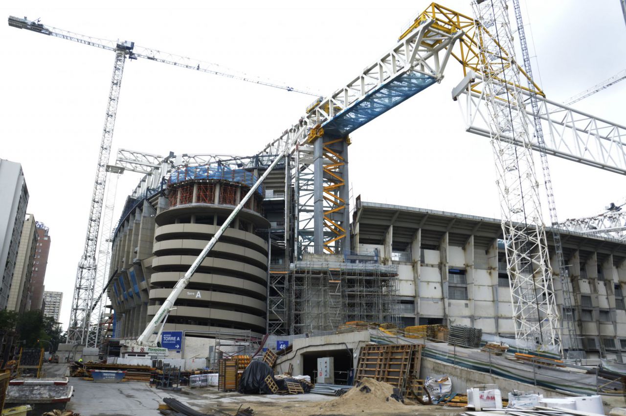 Obras en el estadio Santiago Bernabéu