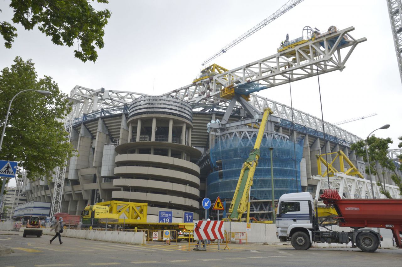 Obras en el estadio Santiago Bernabéu