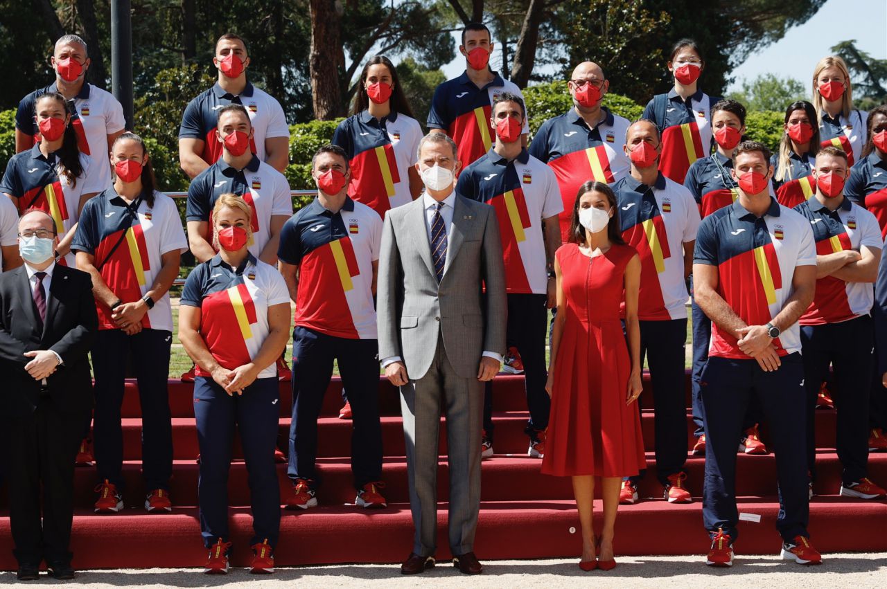 Los Reyes con los jugadores olímpicos