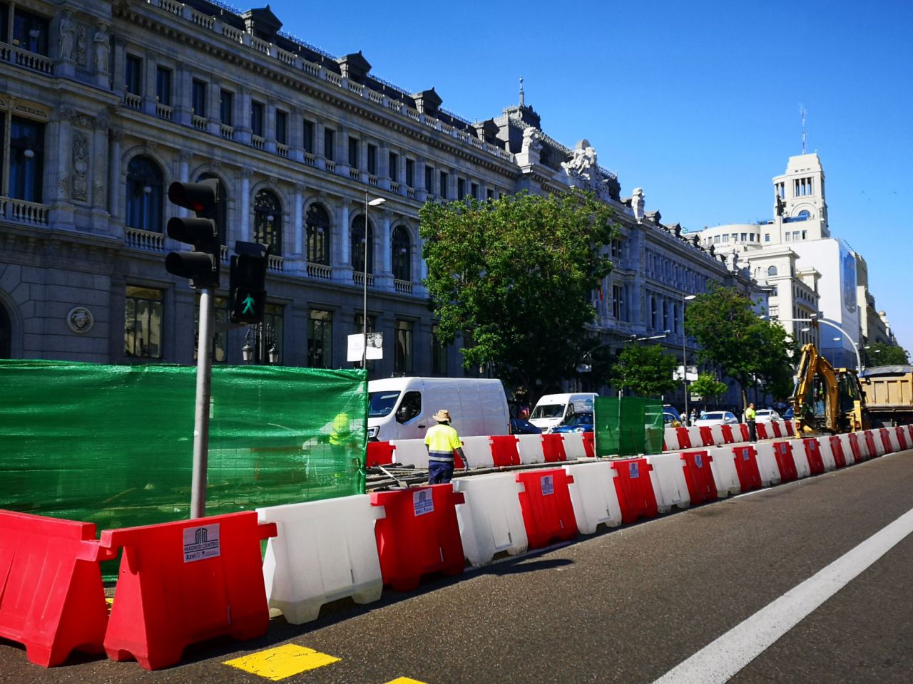 Inicio de las obras del bulevar de la Calle Alcalá
