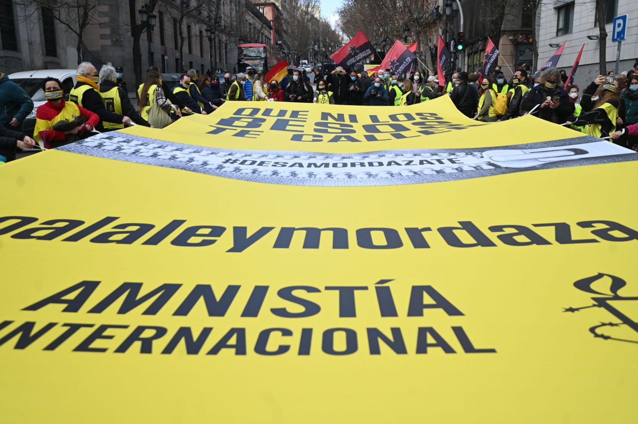 Manifestación contra la Ley Mordaza en Atocha