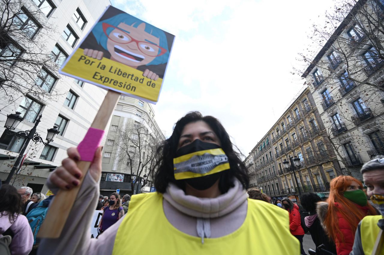 Manifestación contra la Ley Mordaza en Atocha