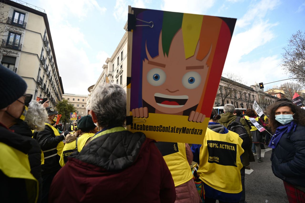 Manifestación contra la Ley Mordaza en Atocha