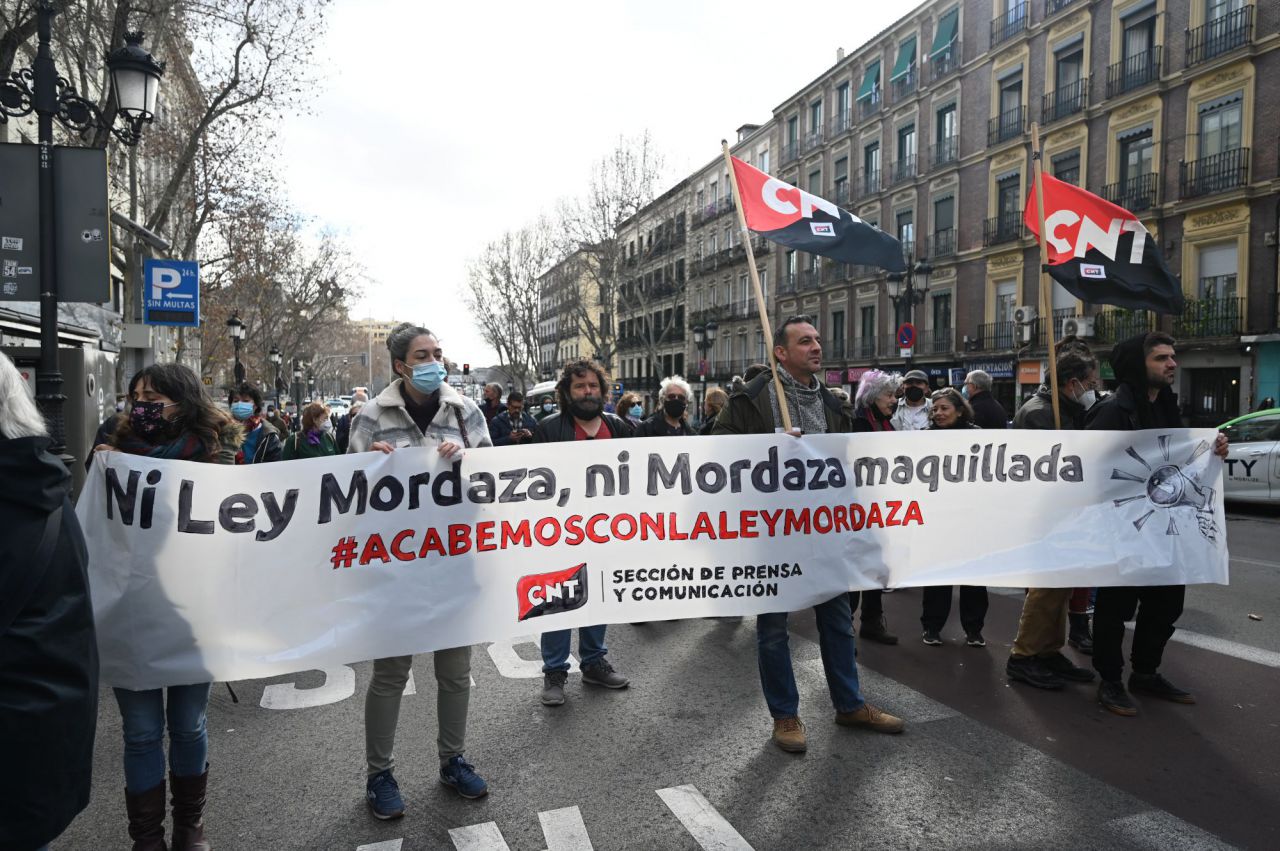 Manifestación contra la Ley Mordaza en Atocha