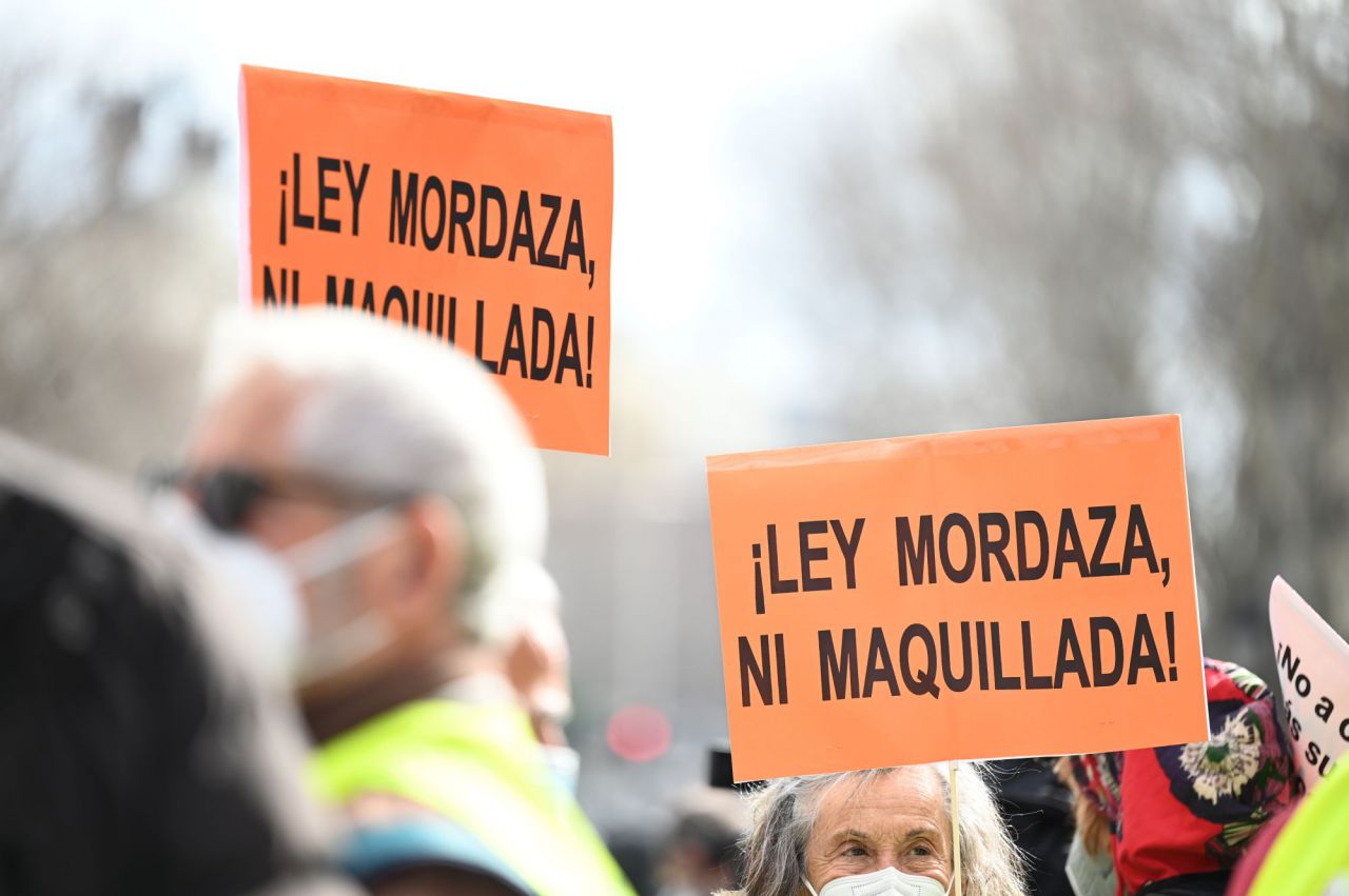 Manifestación contra la Ley Mordaza en Atocha