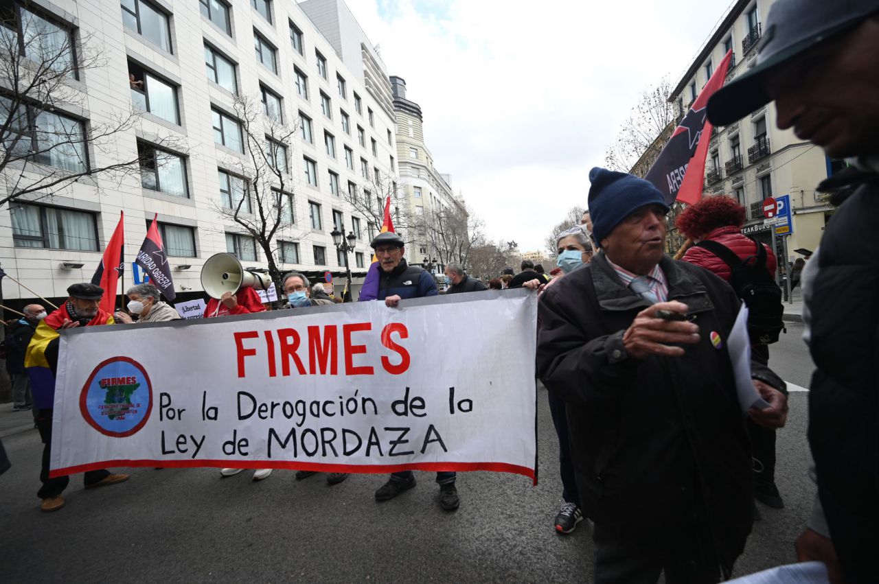 Manifestación contra la Ley Mordaza en Atocha