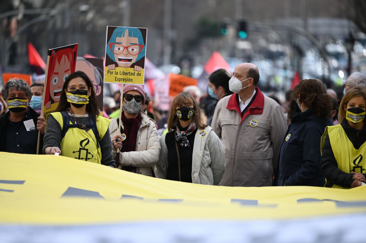 Manifestación contra la Ley Mordaza en Atocha