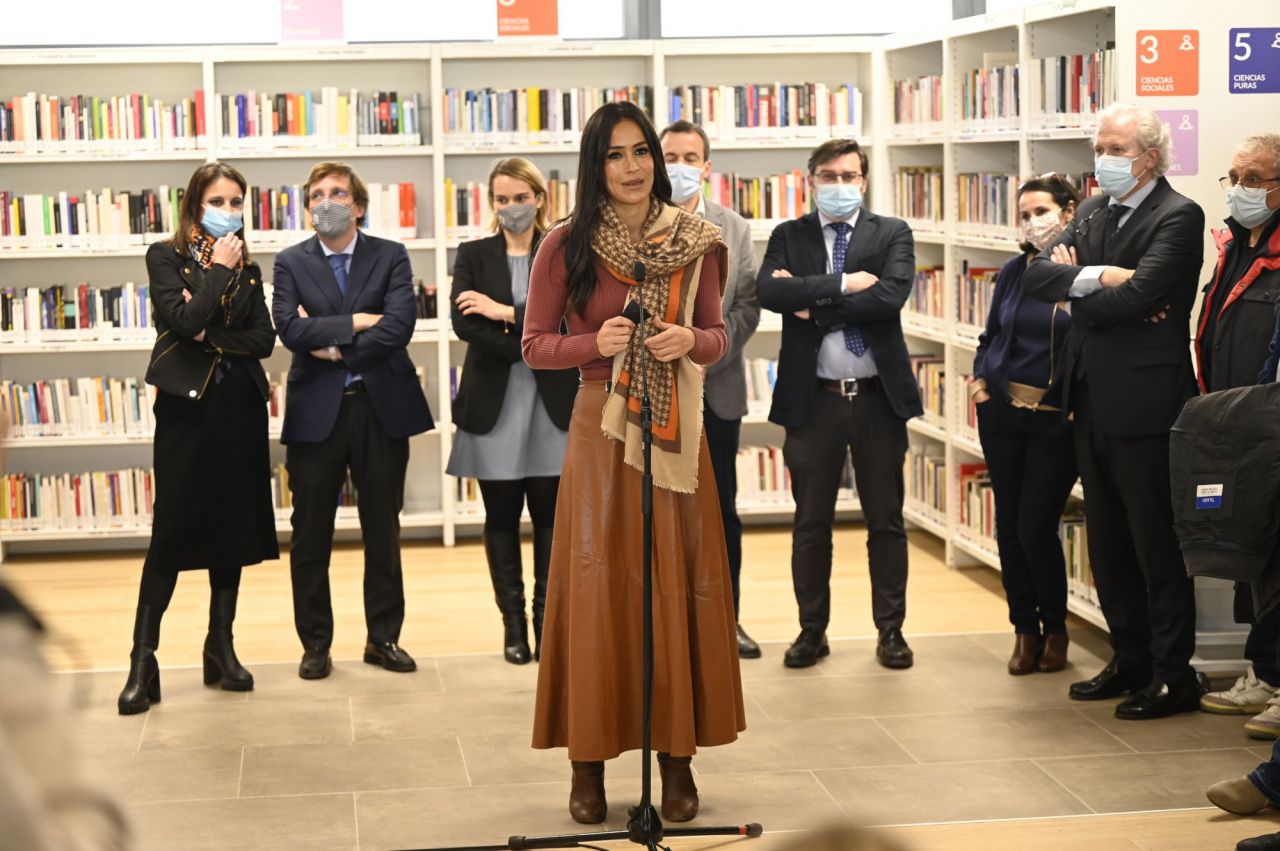  La vicealcaldesa de Madrid, Begoña Villacís, en el acto de inauguración de la Biblioteca de San Fermín