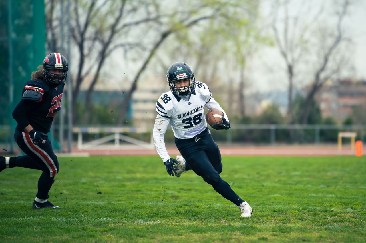 Partido entre L'Hospitalet Pioners y Zaragoza Hurricanes