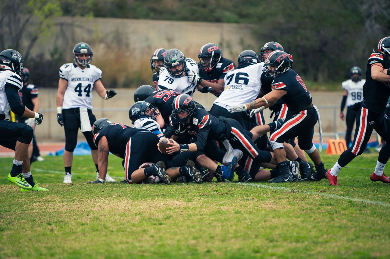 Partido entre L'Hospitalet Pioners y Zaragoza Hurricanes