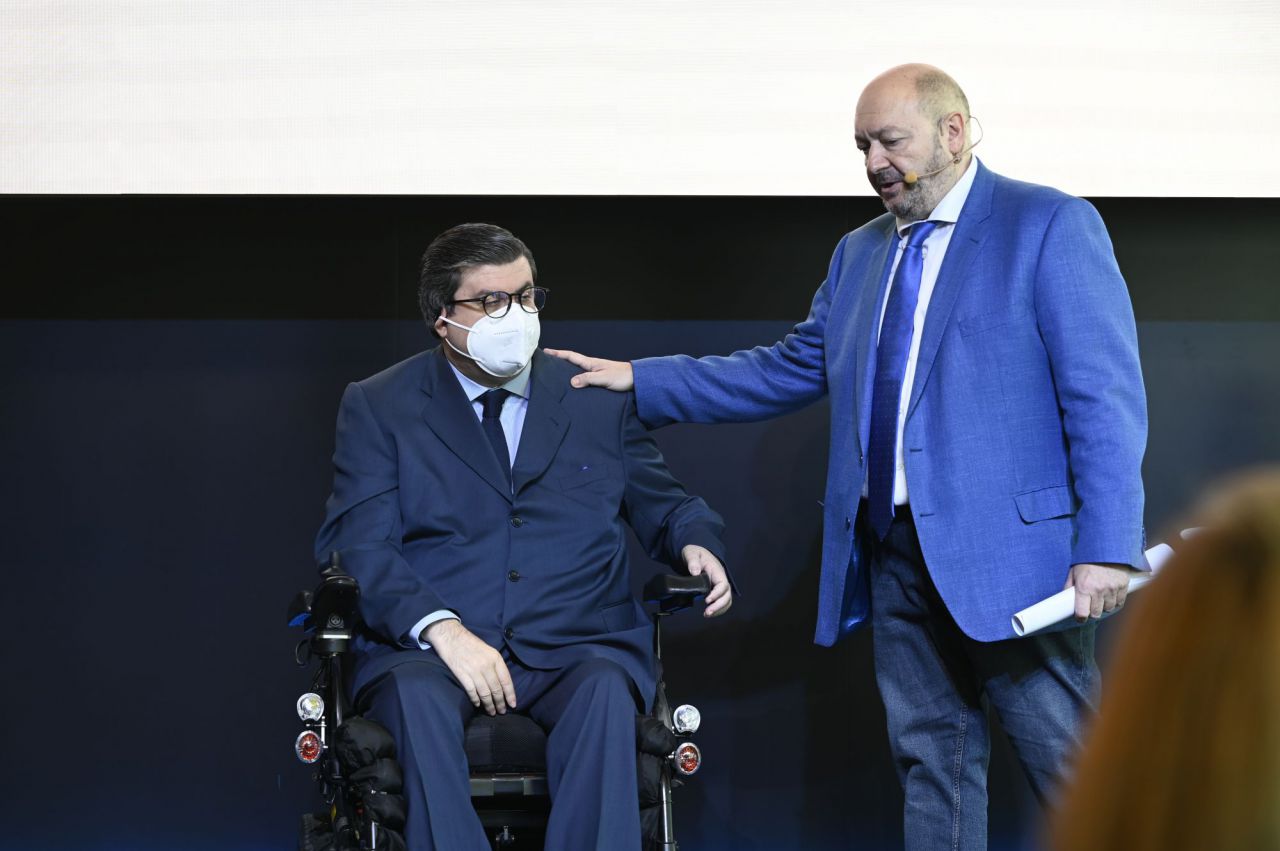 Constantino Mediavilla, presidente editor de Madridiario y Javier Font, presidente de Famma y la Fundación 360 para la Autonomía Personal