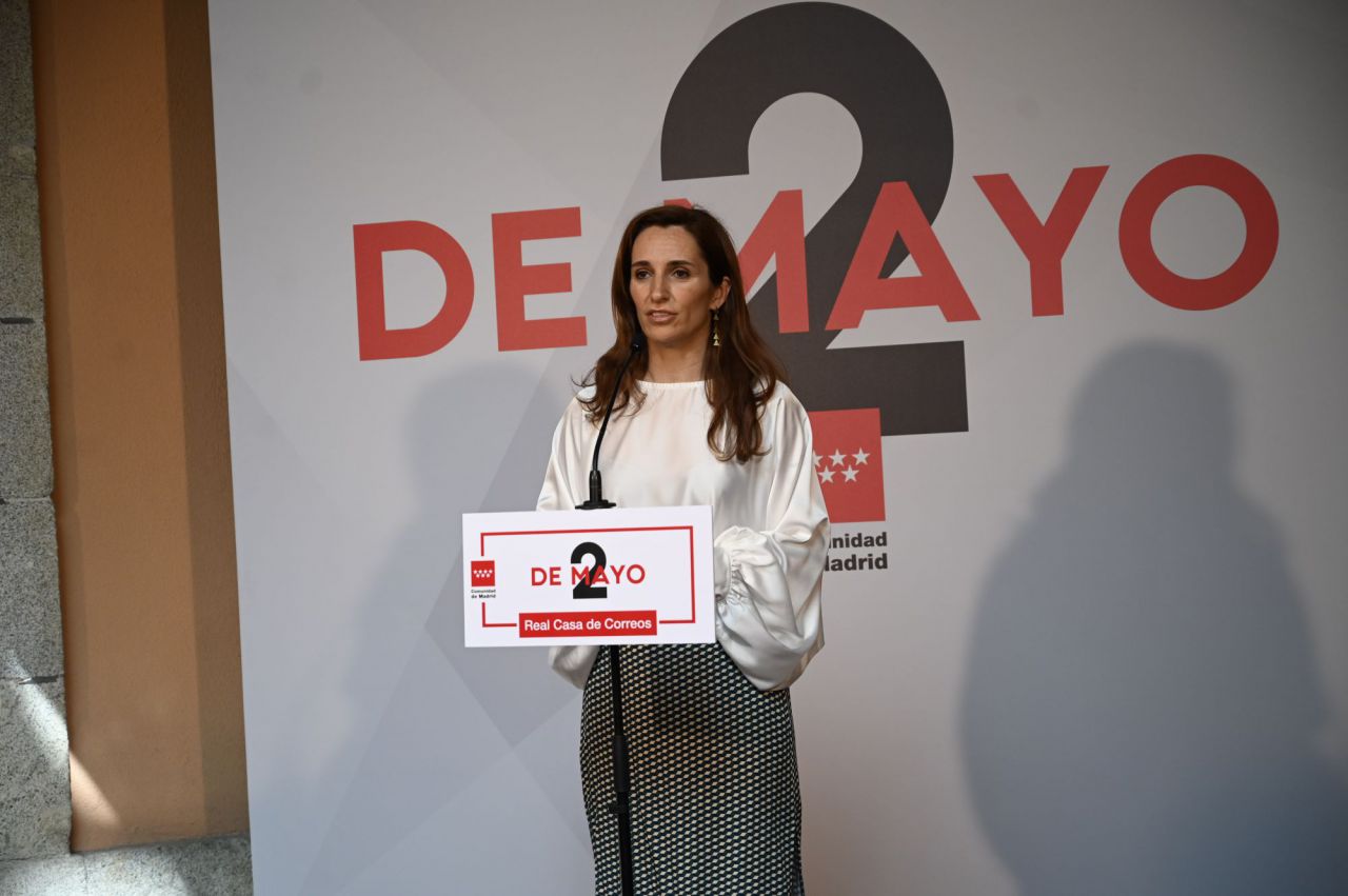 Mónica García, portavoz de Más Madrid, en los actos del Dos de Mayo
