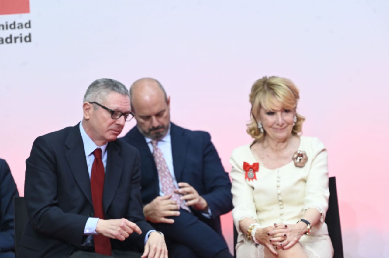 Alberto Ruiz-Gallardón, Pedro Rollán y Esperanza Aguirre
