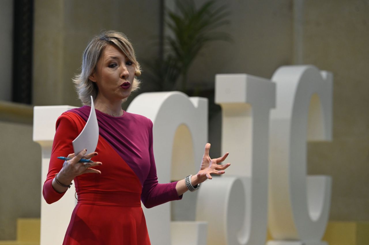 María Cano, directora de Madridiario, durante la I Jornada de Salud