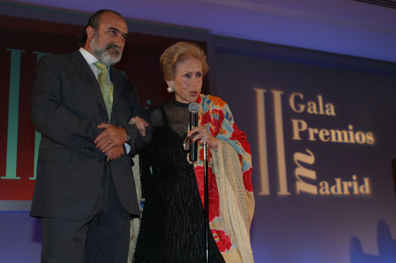 Ángel del Río y Olga Ramos en una de las ediciones de los Premios Madrid.