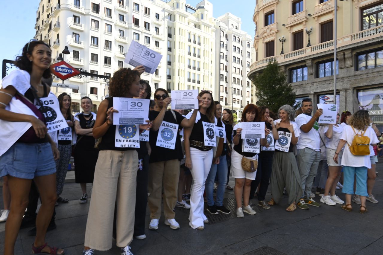 Concentración de fisioterapeutas para denunciar su mermada plantilla en la Atención Primaria.