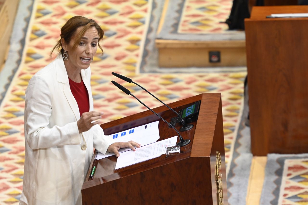 Mónica García, portavoz de Más Madrid en la Asamblea  de Madrid.