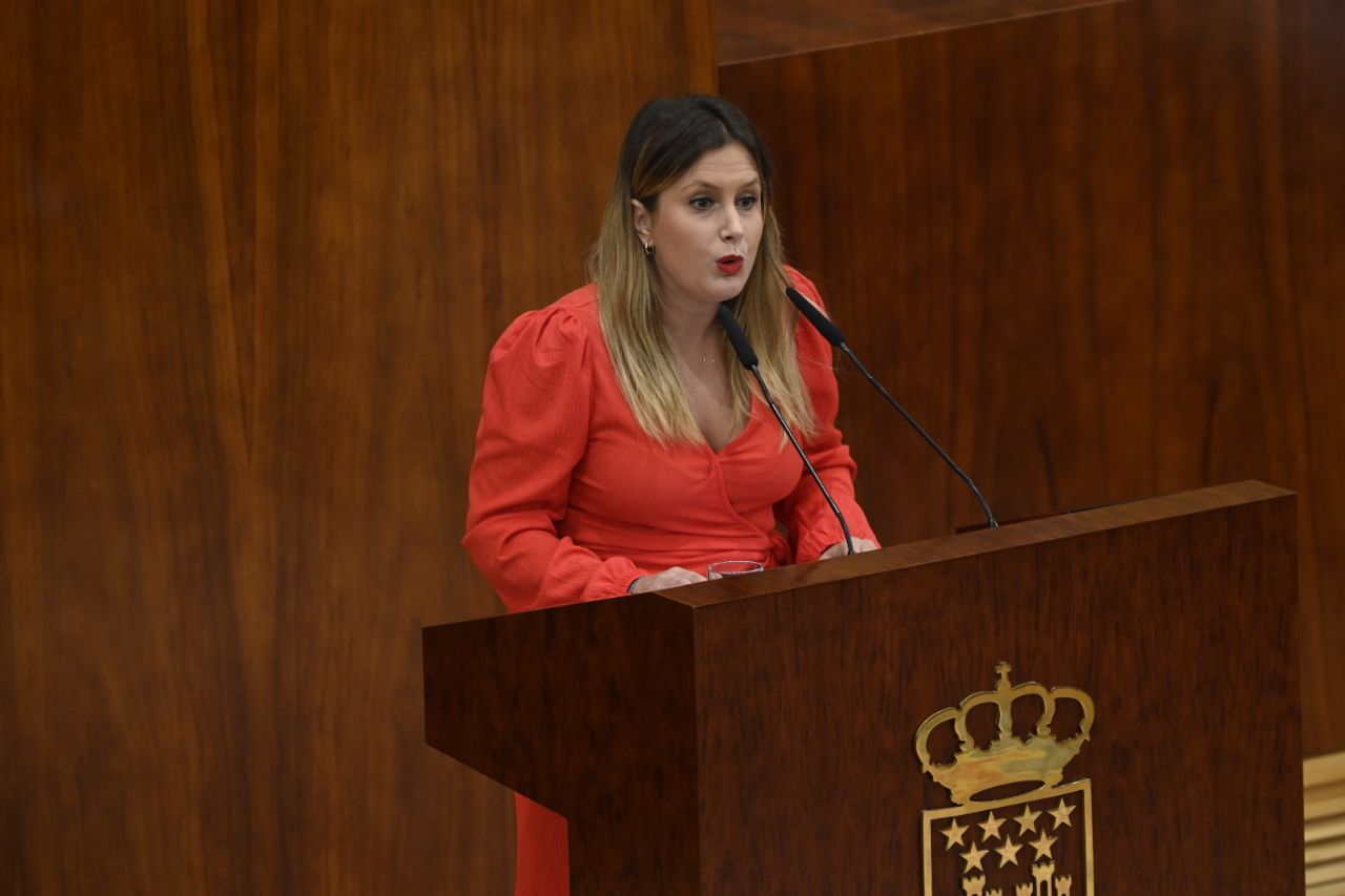 Alejandra Jacinto, portavoz adjunta de Unidas Podemos en la Asamblea de Madrid.