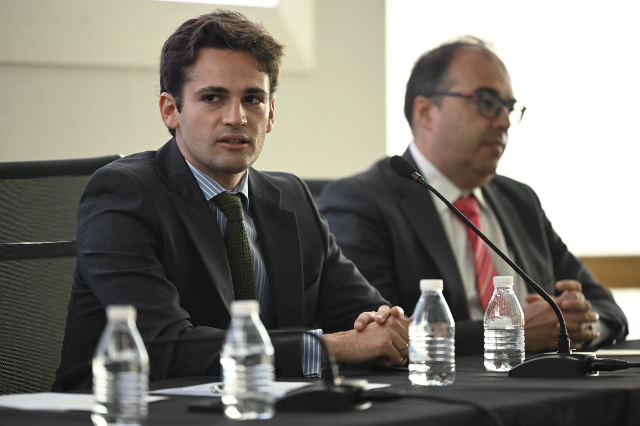 Jaime Caruncho, director de Operaciones de Mi campus Residencias, y Santiago Llorente, alcalde de Leganés