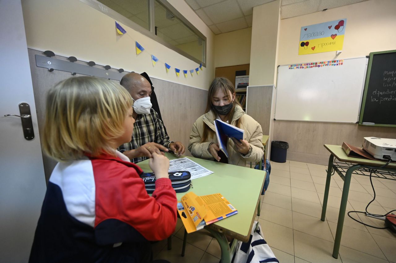 Muchos ucranianos han comenzado una vida aquí, entre ellos niños que han sido escolarizados en la región