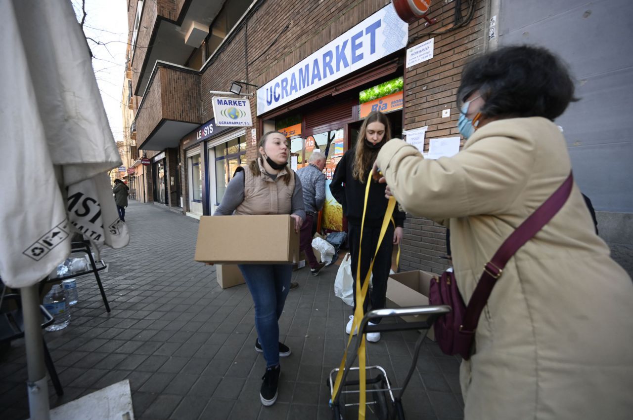 El Ucramarket fue un lugar estratégico de recogida de alimentos y donaciones para Ucrania