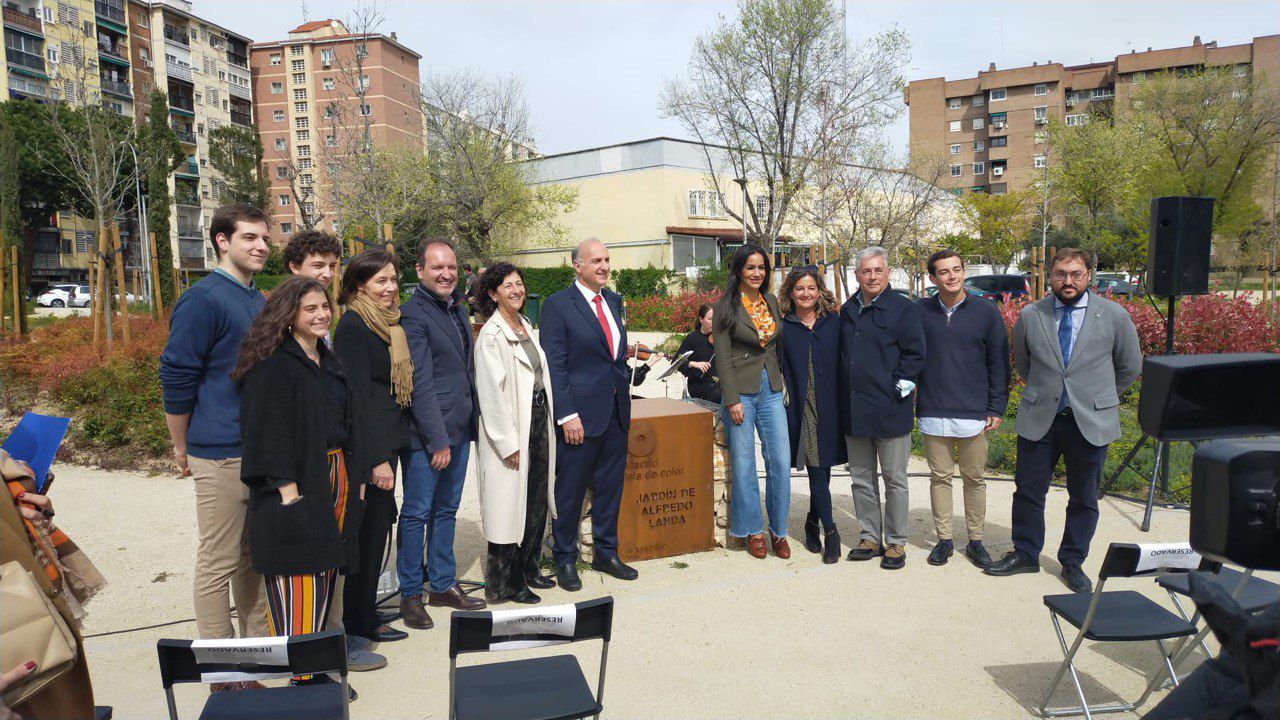 Inauguración del parque en honor a Alfredo Landa