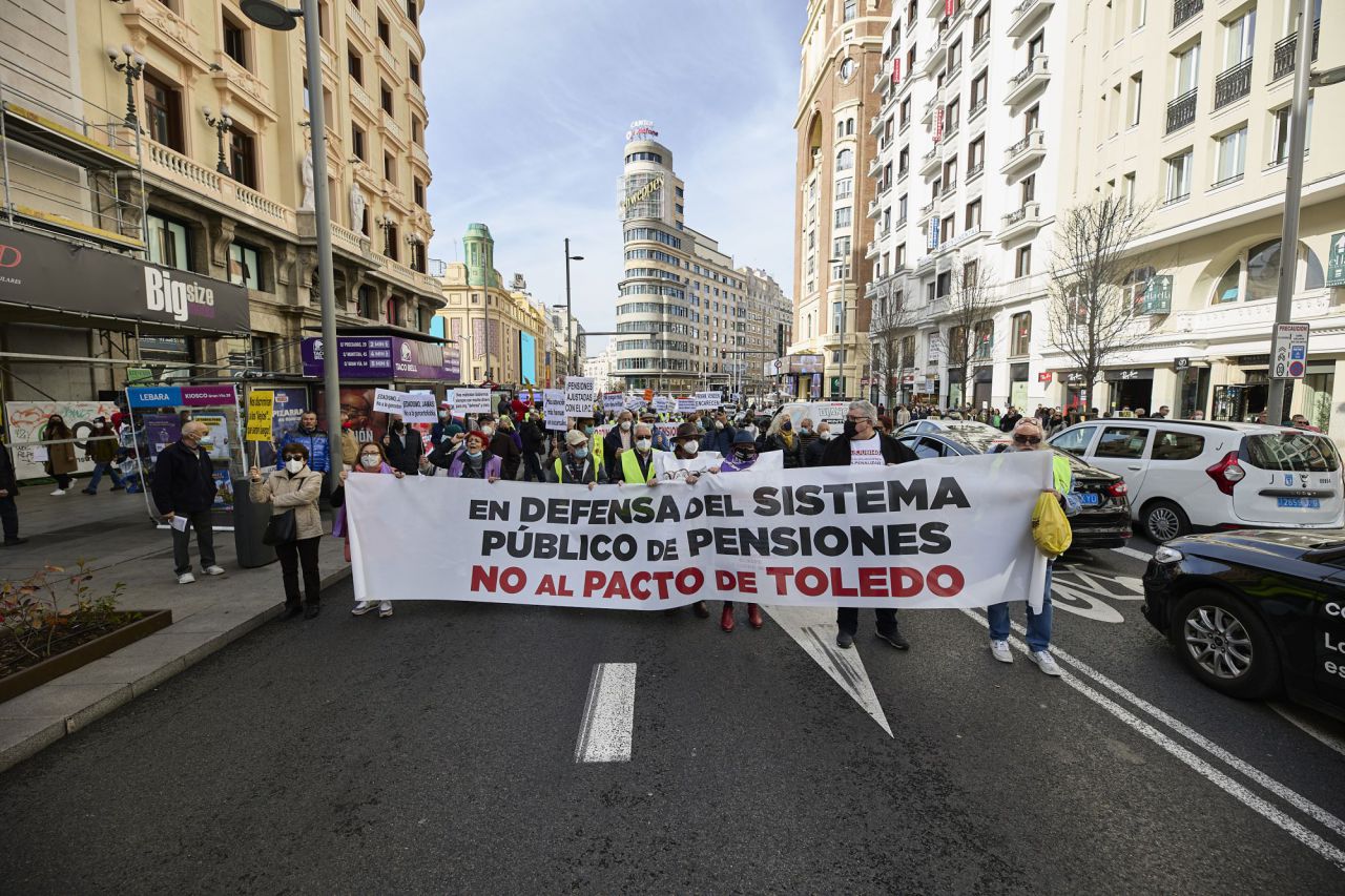 Manifestación contra la reforma de las pensiones