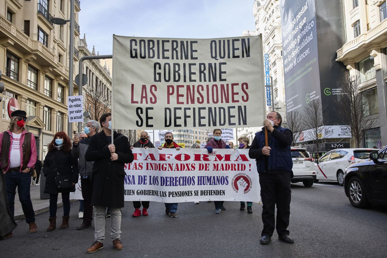 Manifestación contra la reforma de las pensiones
