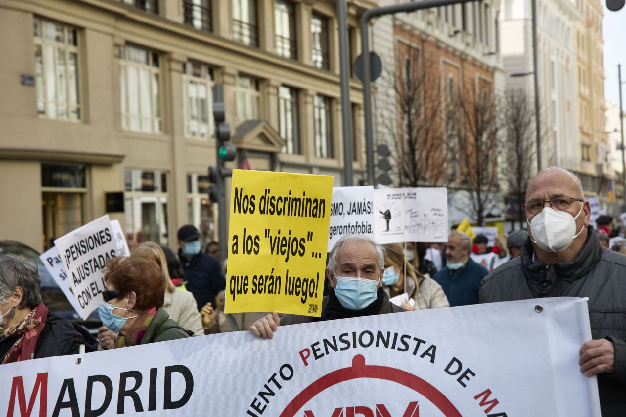Manifestación contra la reforma de las pensiones