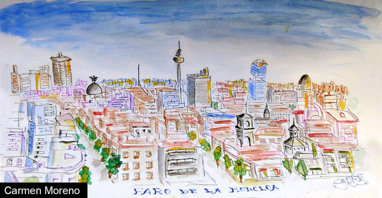Exposición de pintura en el Faro de Moncloa para conmemorar el 30º aniversario.