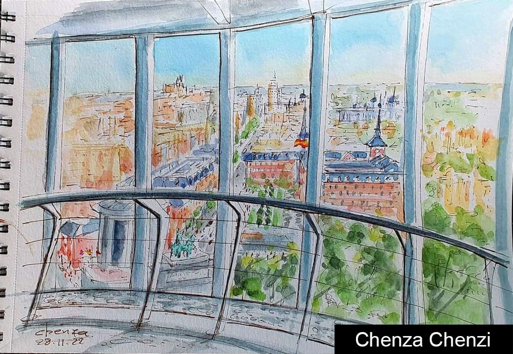 Exposición de pintura en el Faro de Moncloa para conmemorar el 30º aniversario.