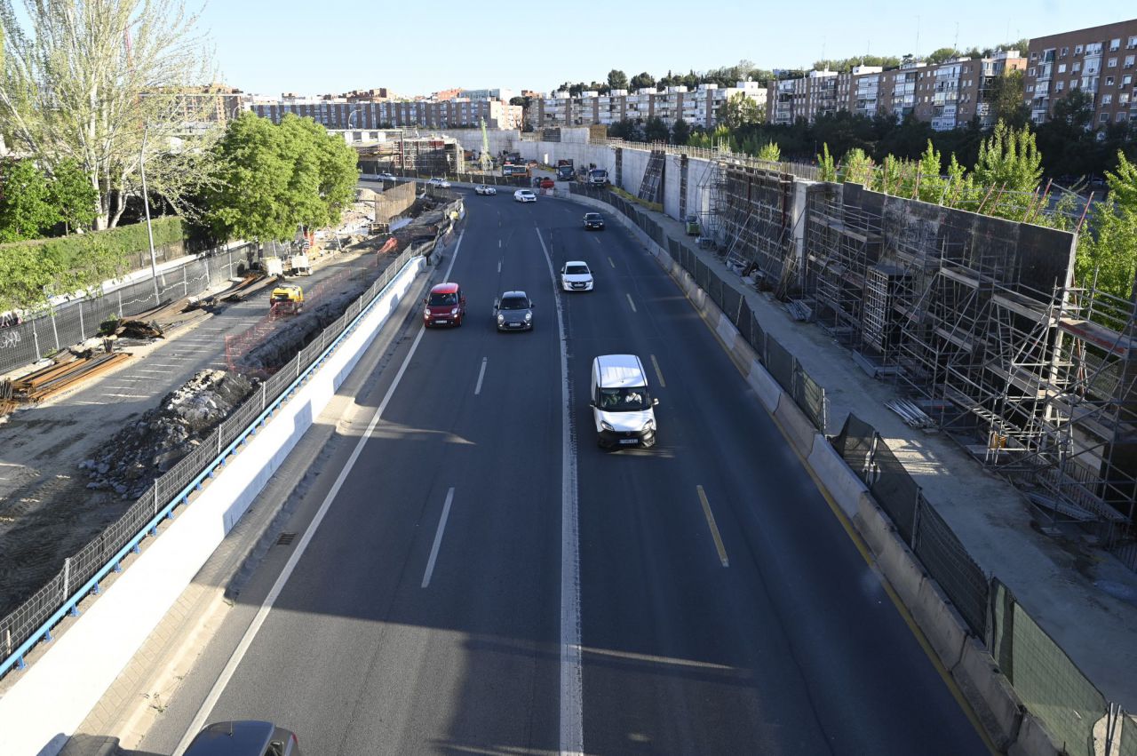 La M-30, a su paso por Ribera del Calderón