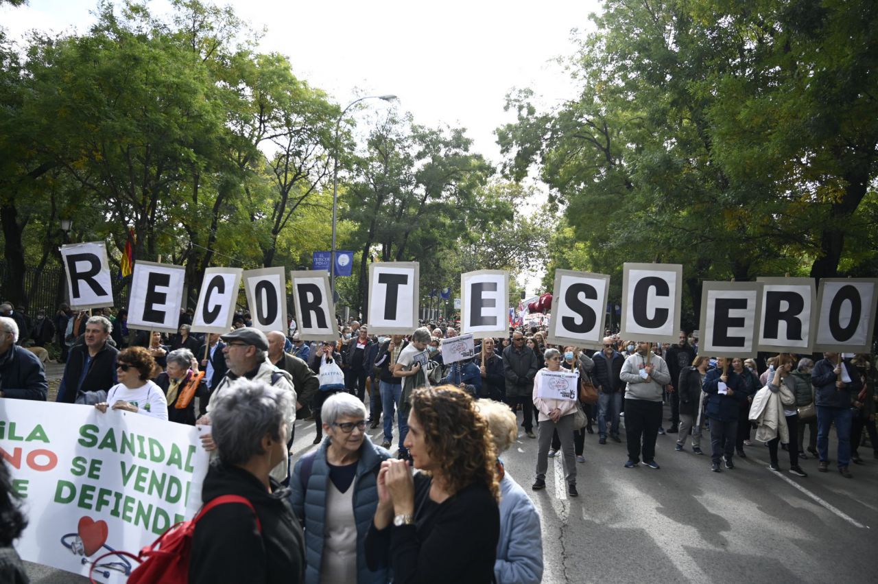 Manifestación en defensa de la sanidad pública