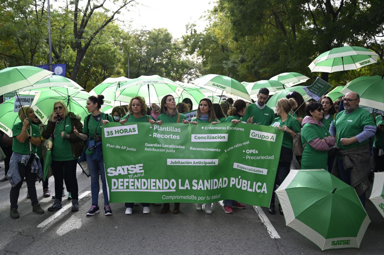 Manifestación en defensa de la sanidad pública