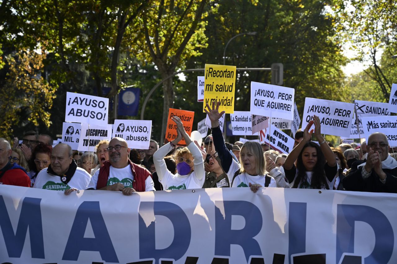 Manifestación en defensa de la sanidad pública