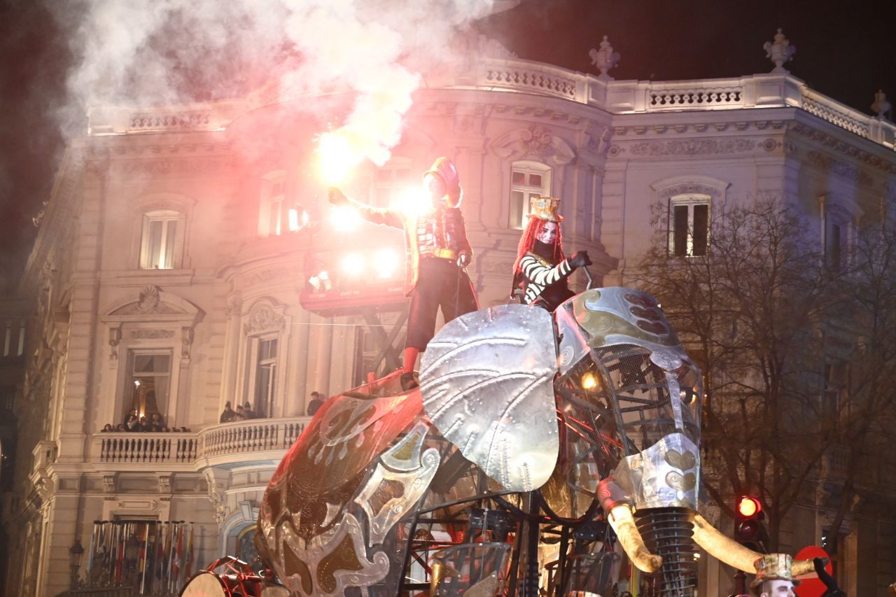 Cabalgata de Reyes en Madrid.