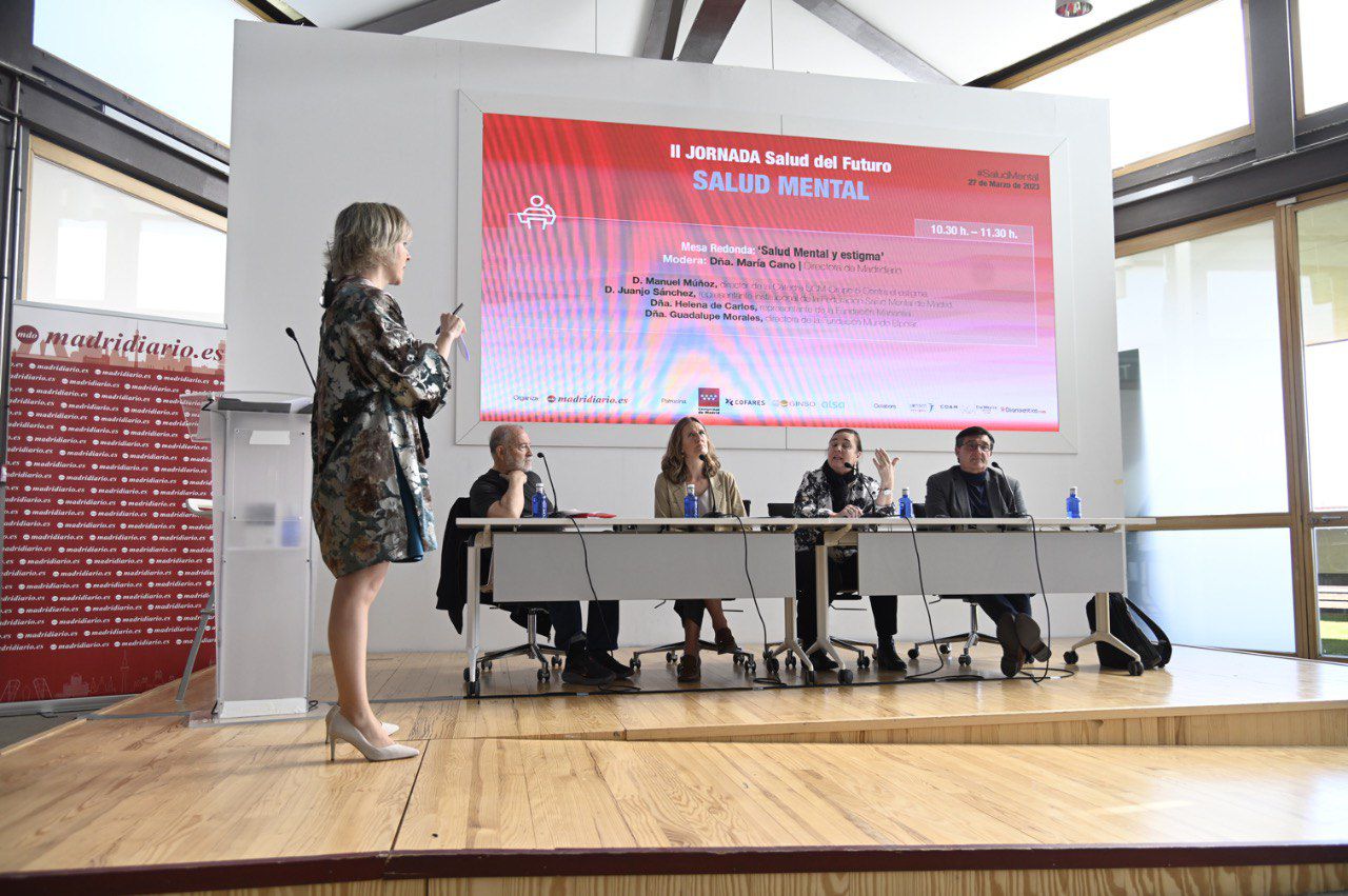Manuel Muñoz, director de la Cátedra UCM-Grupo 5 Contra el estigma; Juanjo Sánchez, representante institucional de la Federación Salud Mental de Madrid; Helena de Carlos, representante de la Fundación Manantial; y Guadalupe Morales, directora de la Fundación Mundo Bipolar, serán los ponentes.