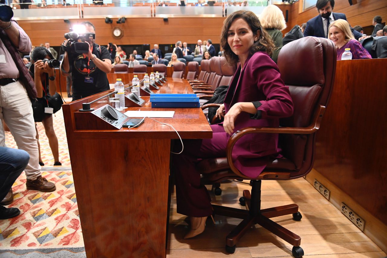 Isabel Díaz Ayuso en el segundo día del discurso de investidura