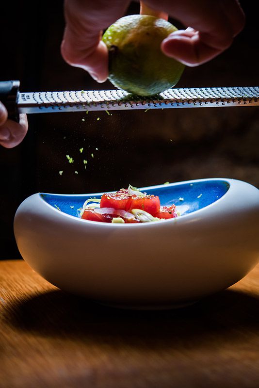 Tartar de atún con toques cítricos