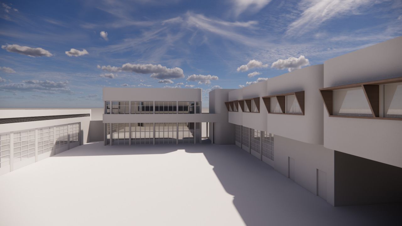 Render del renovado parque 9º de Bomberos