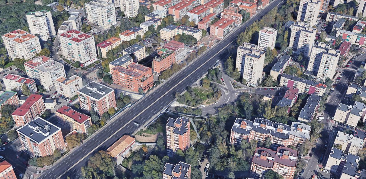Vista actual desde el aire de la zona de Batán