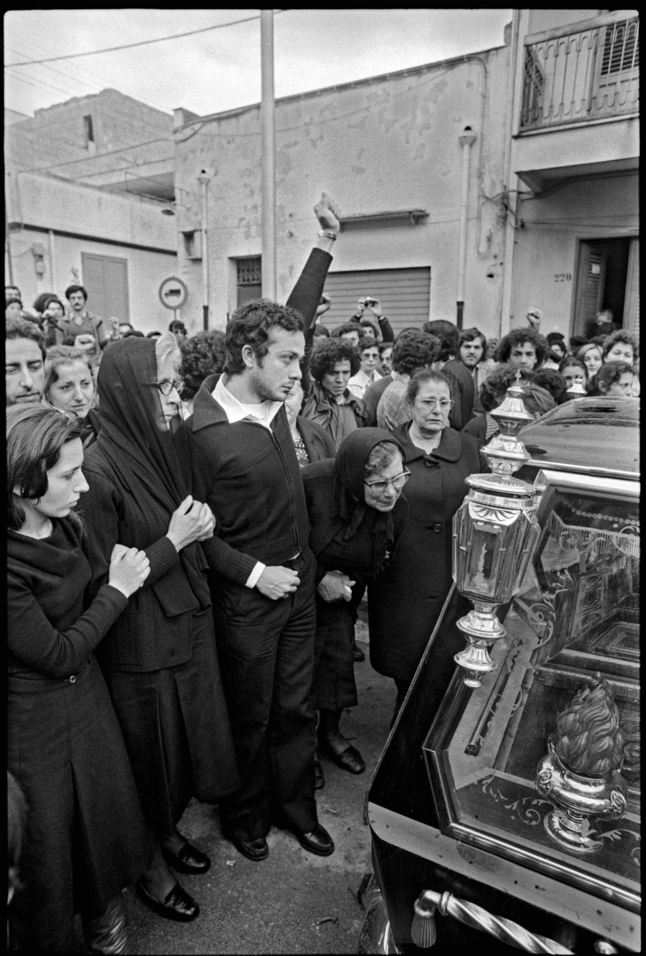Funerale di Giuseppe Impastato, militante comunista ucciso dalla mafia. 