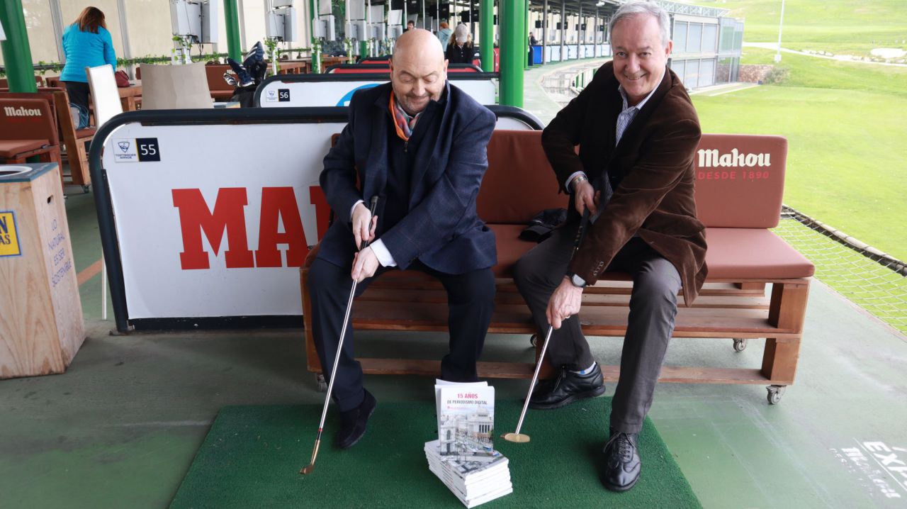 Constantino Mediavilla y Antonio Castro en la Copa Comunicación en el Centro Nacional de Golf 