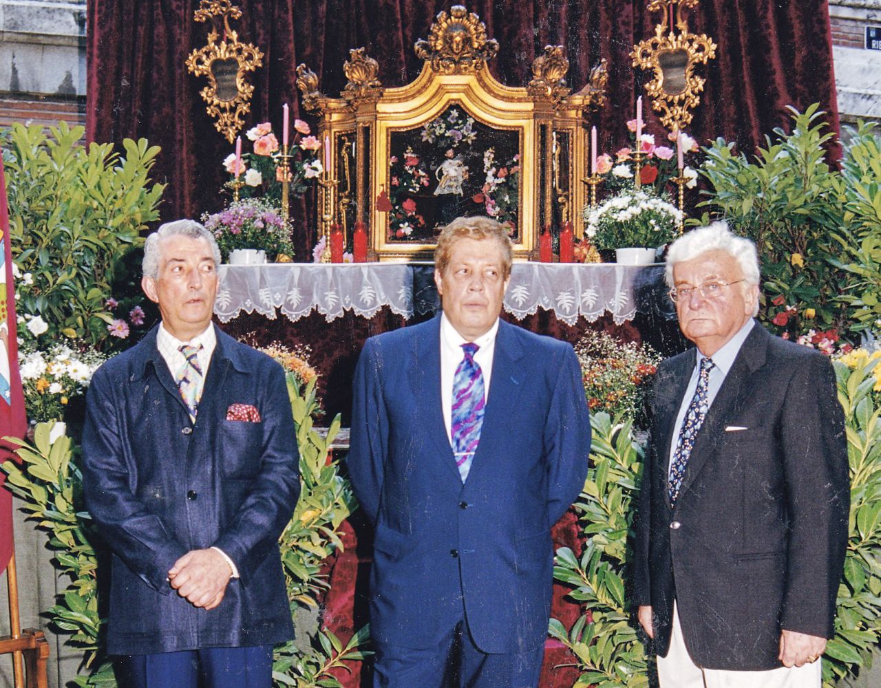 Carlos Gil, Francisco Ubach y José Barranco, promotores de la fiesta.