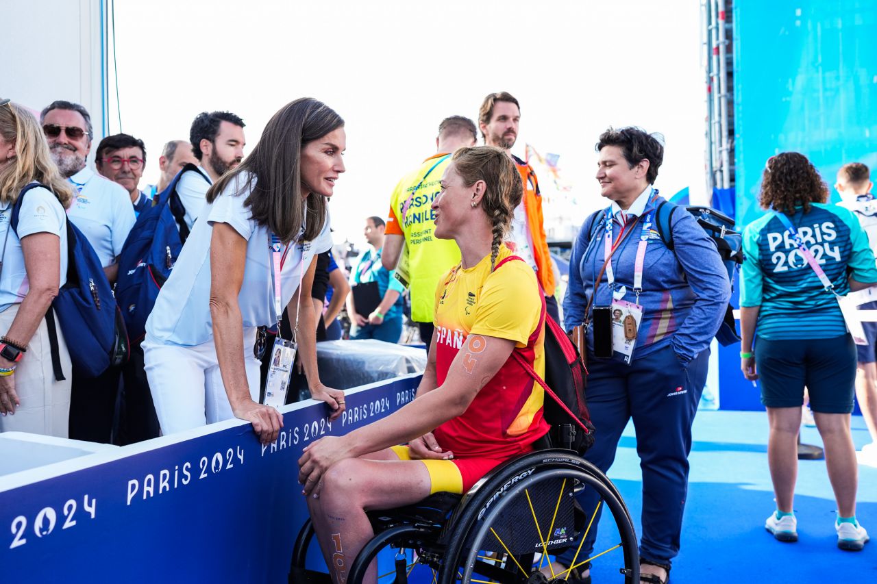 Eva Moral con la reina Letizia