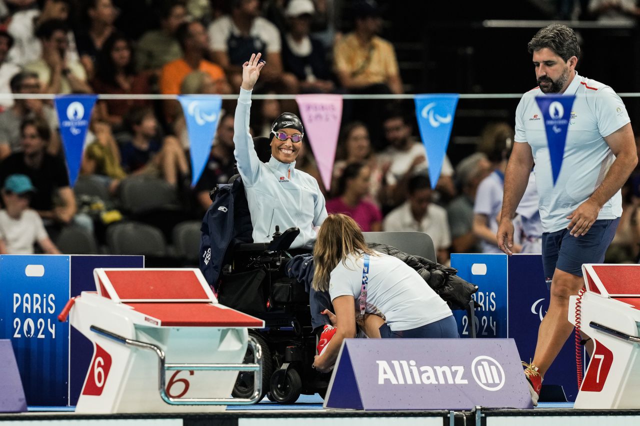 Teresa Perales consigue el bronce en la final de natación mujeres 50M espalda