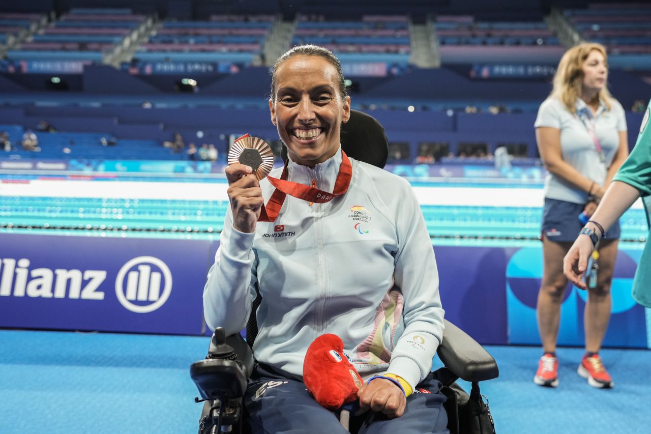 Teresa Perales consigue el bronce en la final de natación mujeres 50M espalda