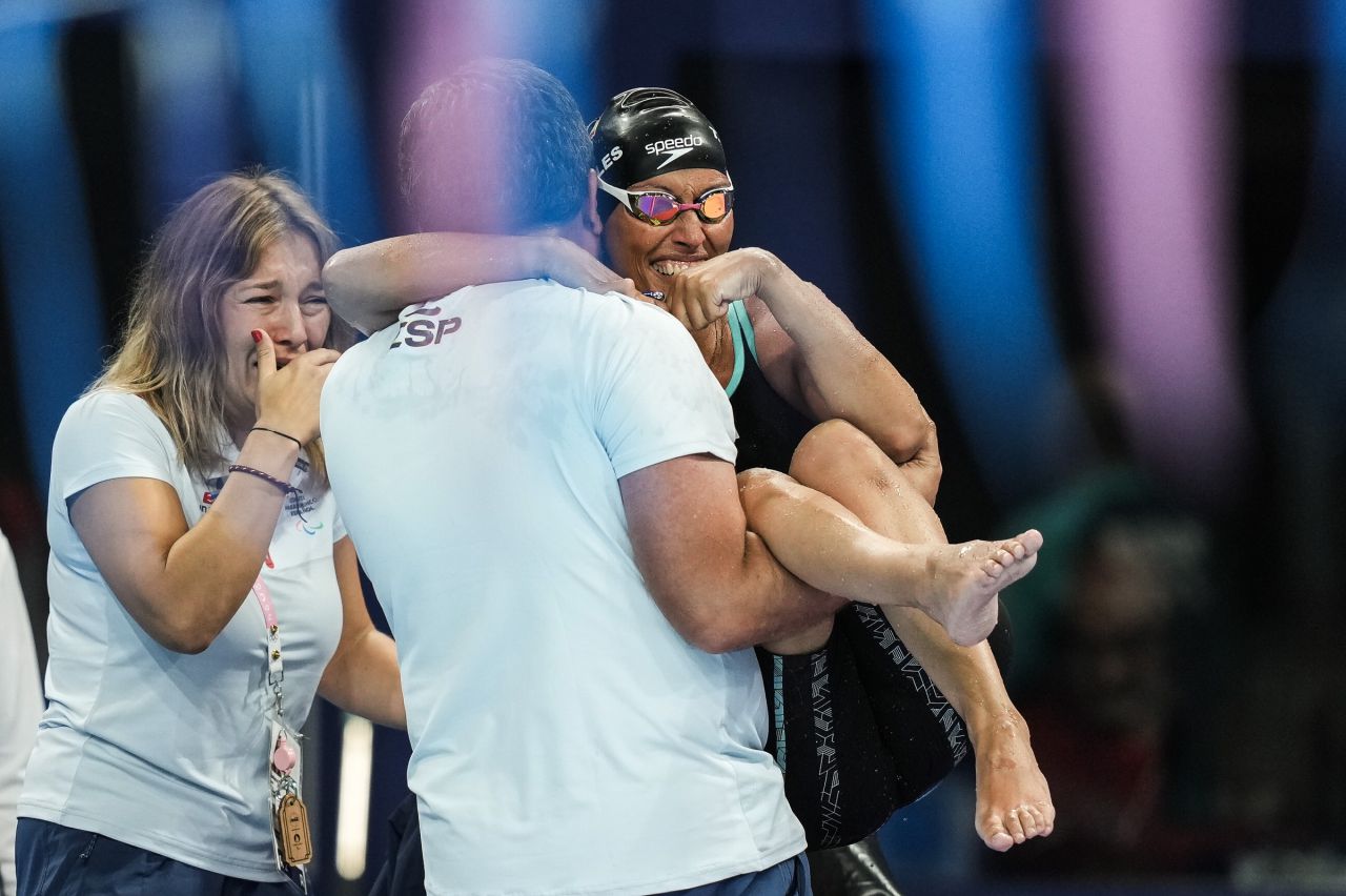 Teresa Perales consigue el bronce en la final de natación mujeres 50M espalda