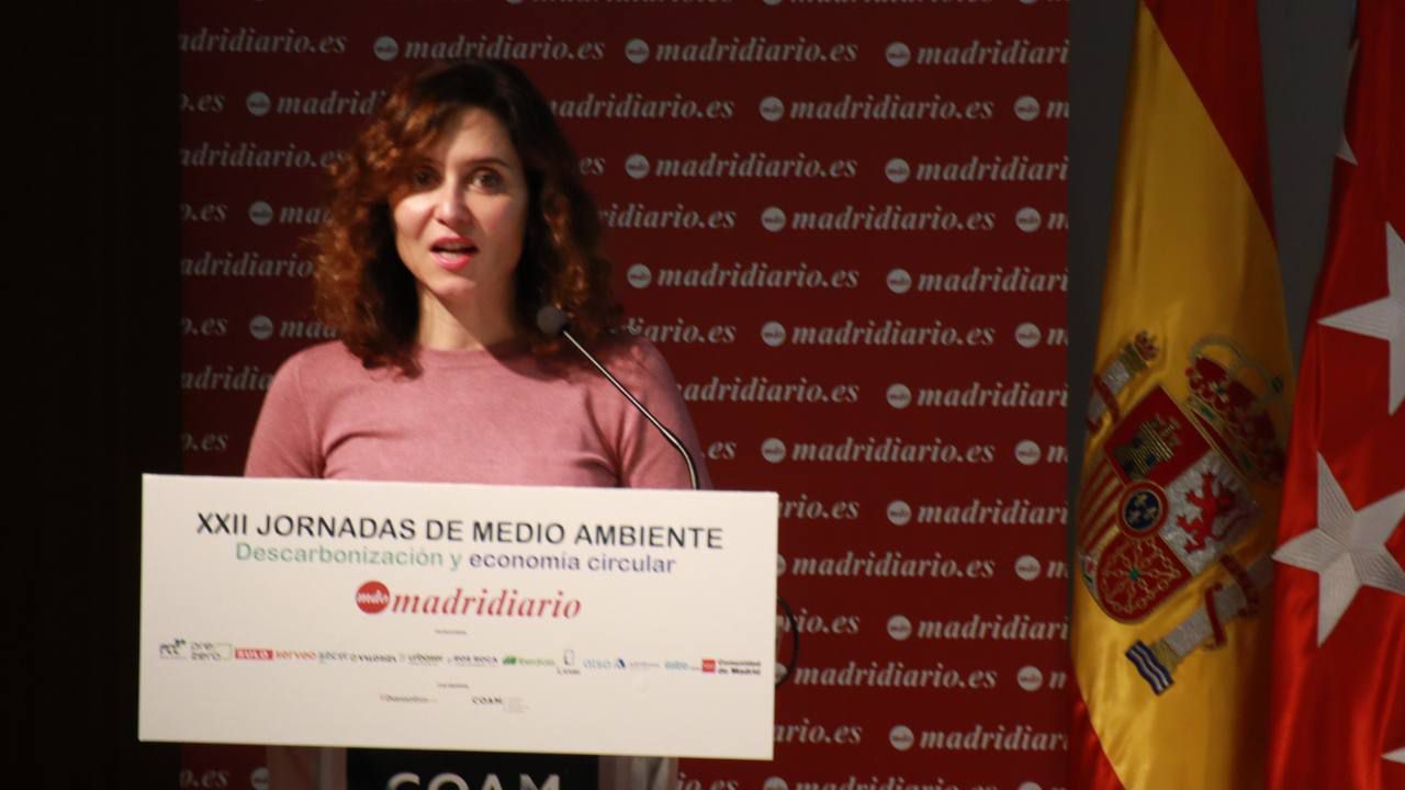 Isabel Díaz Ayuso, presidenta de la Comunidad de Madrid, clausura el primer día de la XXII jornada de Medio Ambiente